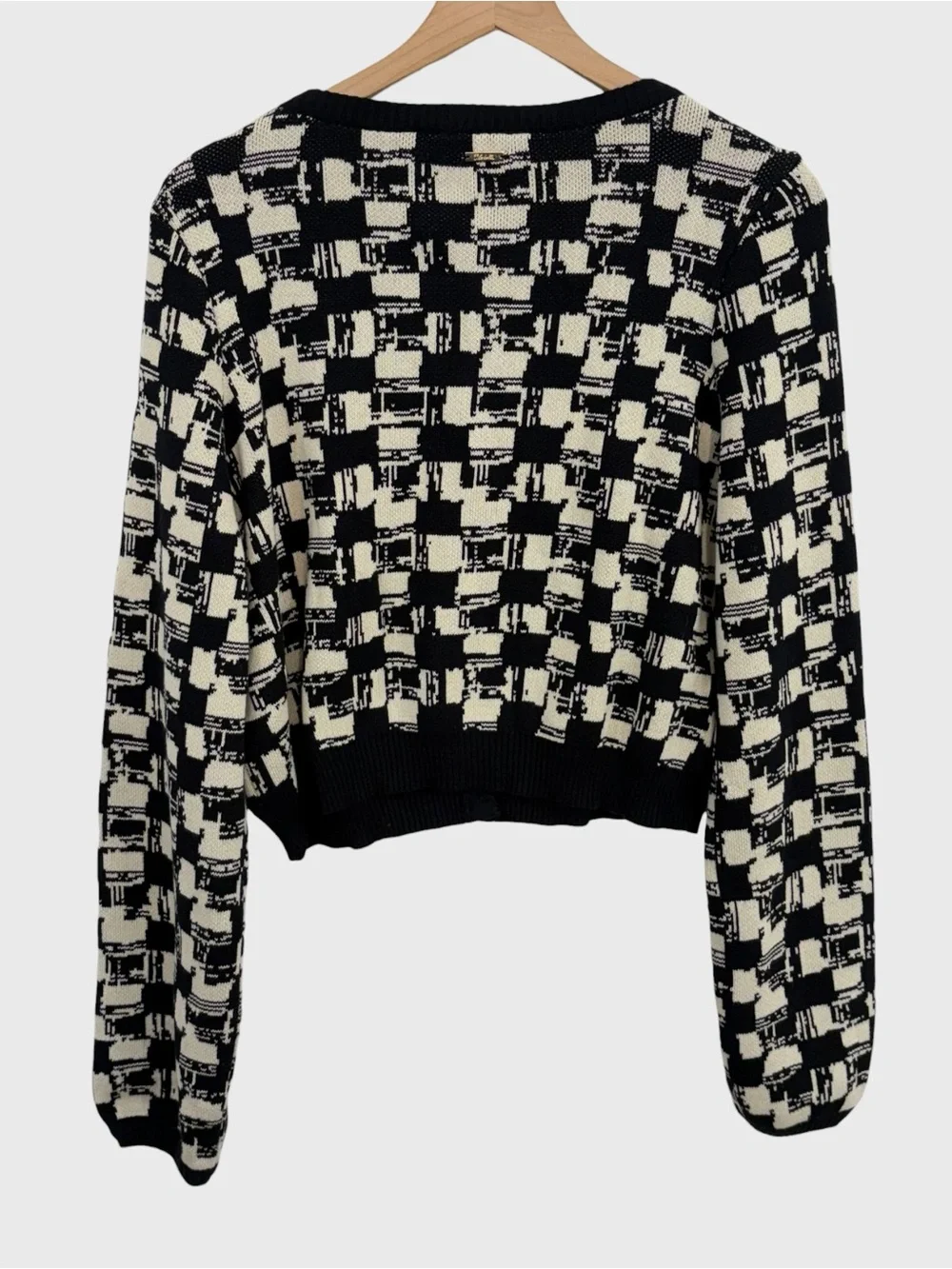 Cleobella New with Tags Black Ivory Abstract Geometric Print Marybeth Cardigan - Picture 2 of 8